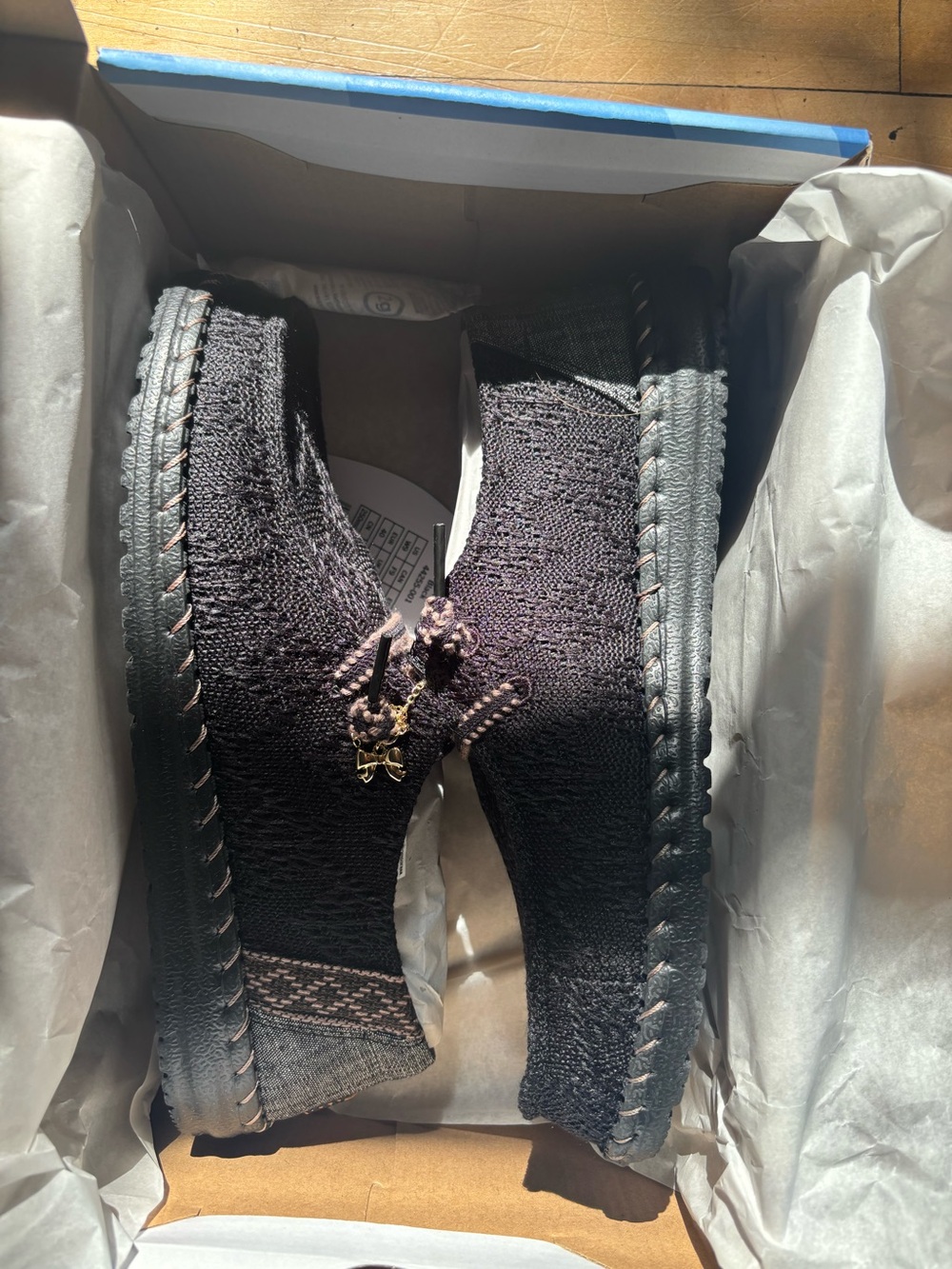 Hey Dude Women’s Black Knit Slip-On Casual Shoes